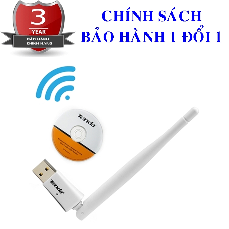 USB thu sóng Wifi tốc độ 150Mbps Tenda W311MA (Trắng)