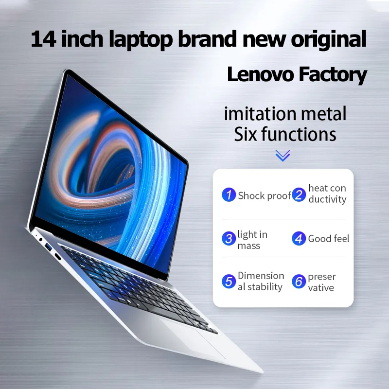 2023 Lenovo Factory Original 11th Generation Intel Celeron J4105 14 Inch Quad Core Laptop RAM 6GB+ 256GB SSD Built-in Camera Support 5G WIFI/Windows 10/11 Student Laptop/Business Office/Study Laptop