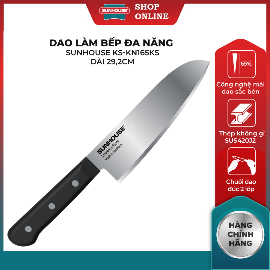 Dao làm bếp đa năng sunhouse ks-kn165ks