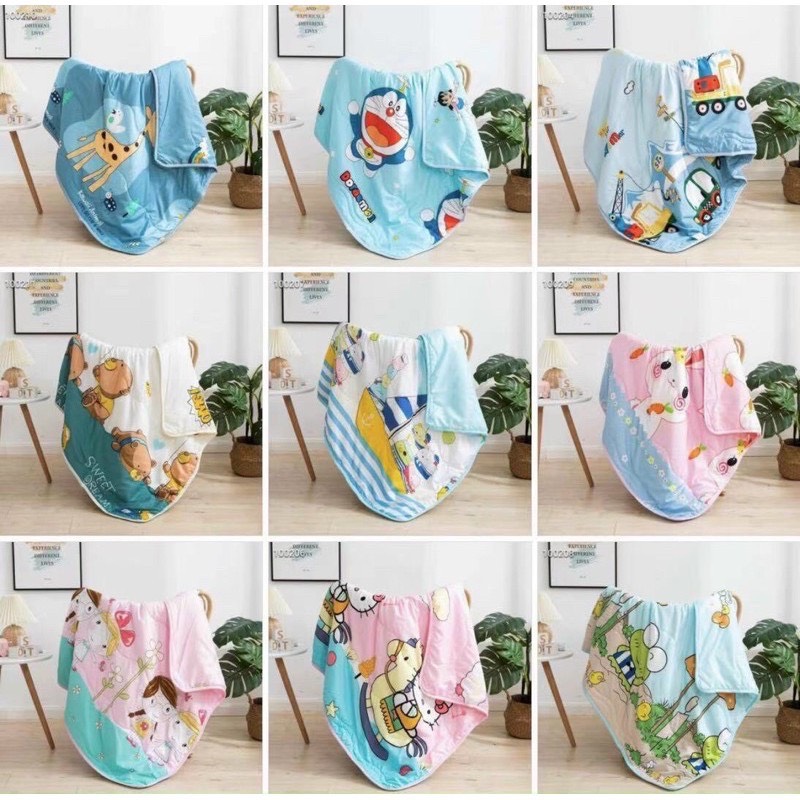 Chăn đũi cho bé, chăn cotton đũi bốn mùa trẻ em nhiều mẫu siêu mát , siêu mịn