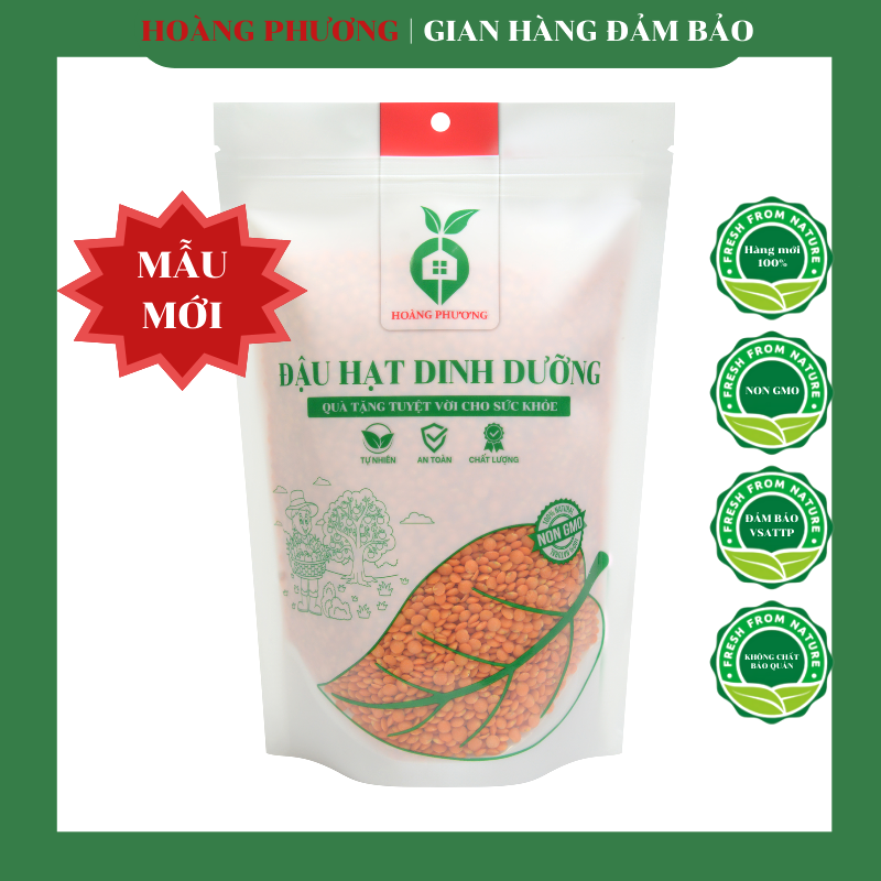 Đậu Lăng Đỏ Tách Vỏ Canada 500g - Đậu Lăng Đỏ Hữu Cơ Tách Vỏ Loại 1 Hàng Date Mới Liên Tục HCM