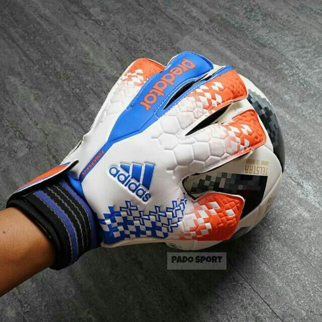 Găng Tay Thủ Môn Chống Nước Có Xương Bảo Vệ Loại 1 Màu Trắng Cam