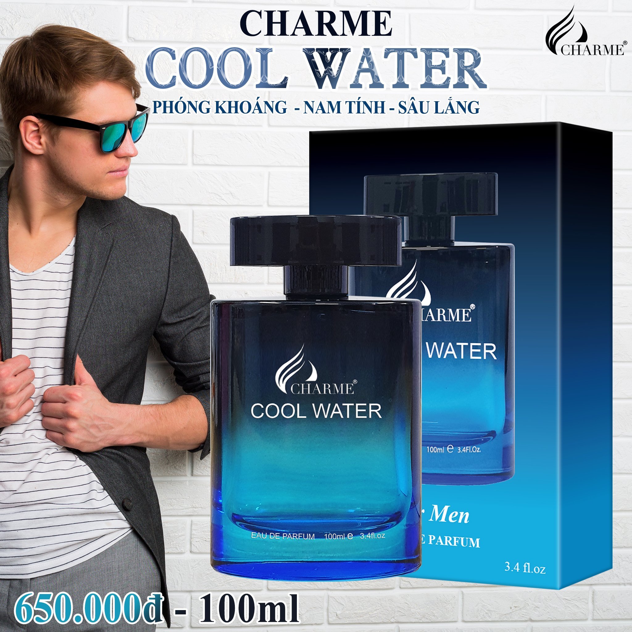 Nước Hoa Charme_Cool Water 100ml Chính Hãng