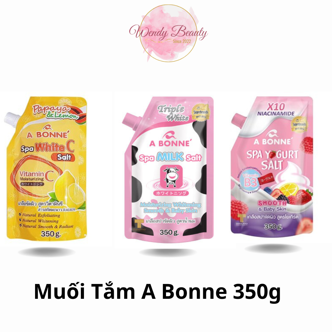 Muối bò muối tắm a bonne sữa bò làm sáng & mềm mịn da 350g spa milk salt