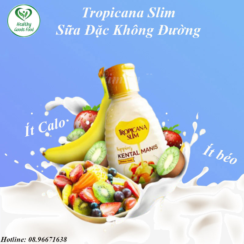 Sữa Đặc Ăn Kiêng Không Đường Ít Béo Ít Calo Tropicana Slim Dành Cho Người Ăn Kiêng Lành Mạnh và Tiểu Đường