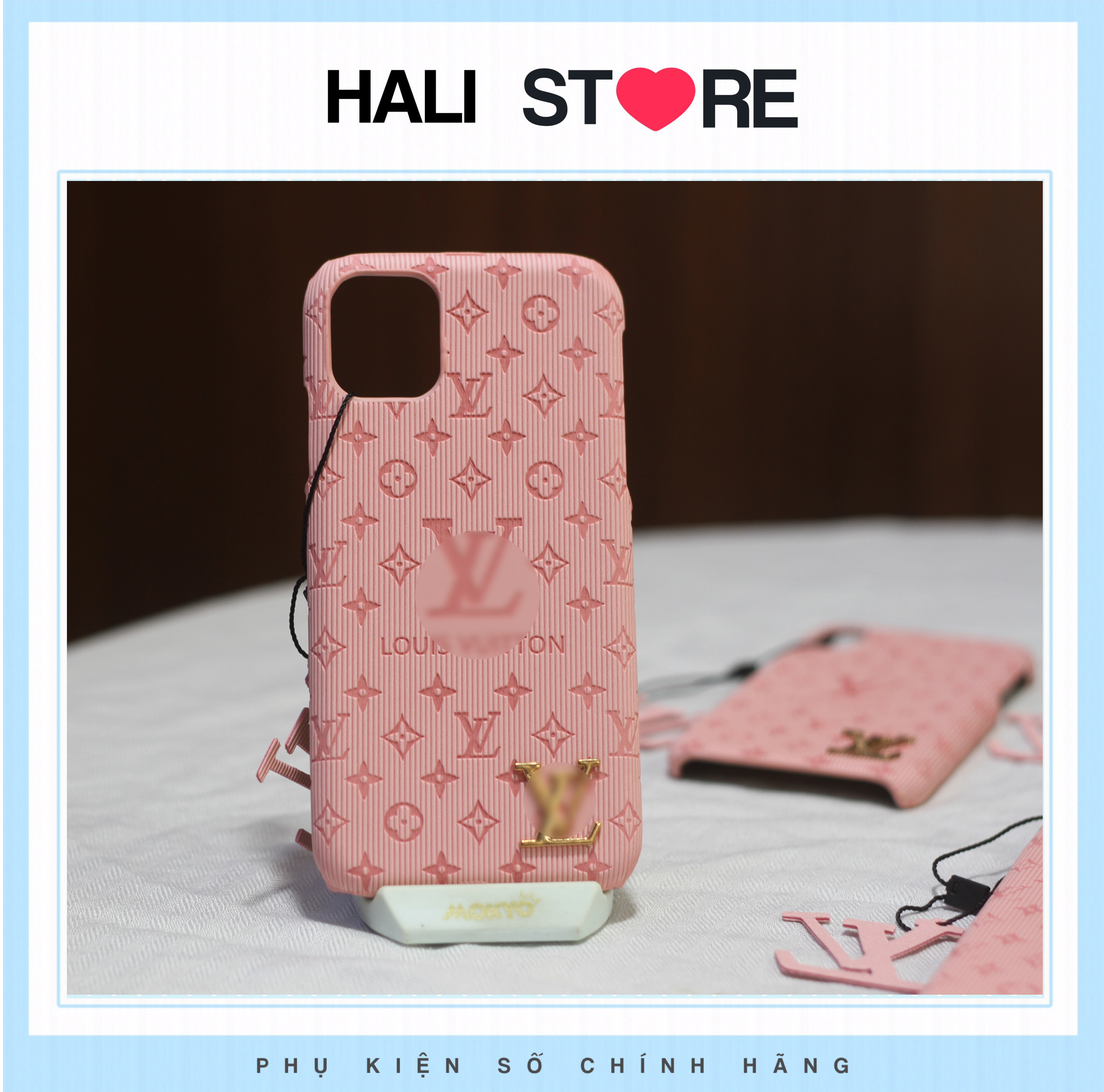 Ốp lưng ip L V mầu hồng họa tiết cổ điển 6plus/6s plus/7/7plus/8/8 plus/x/xs/xs max/11/11 pro/11 promax - Hali Store