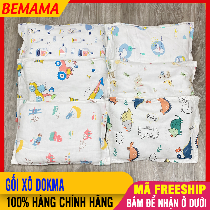 Gối Cho Trẻ Sơ Sinh - Gối Xô Dokma [Cho Bé Dưới 8 Tháng] Êm Ái, Chống Trào Ngược, Mềm Mại - Gối Nằm Cho Bé - bemama - Gối Xô Dokma - 8936090721629
