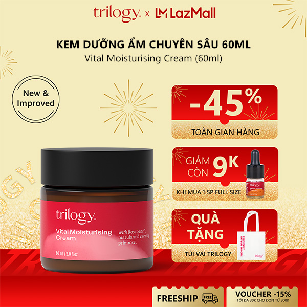 Kem dưỡng ẩm chuyên sâu Trilogy Vital Moisturising Cream 60ml