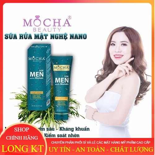 [Mỹ phẩm Chính hãng - Mocha beauty ] Sữa rửa mặt Nghệ Nano Mocha 120ml  Kháng khuẩn Kiềm dầu Thông thoáng lỗ chân lông Ngừa mụn Thâm Trắng da