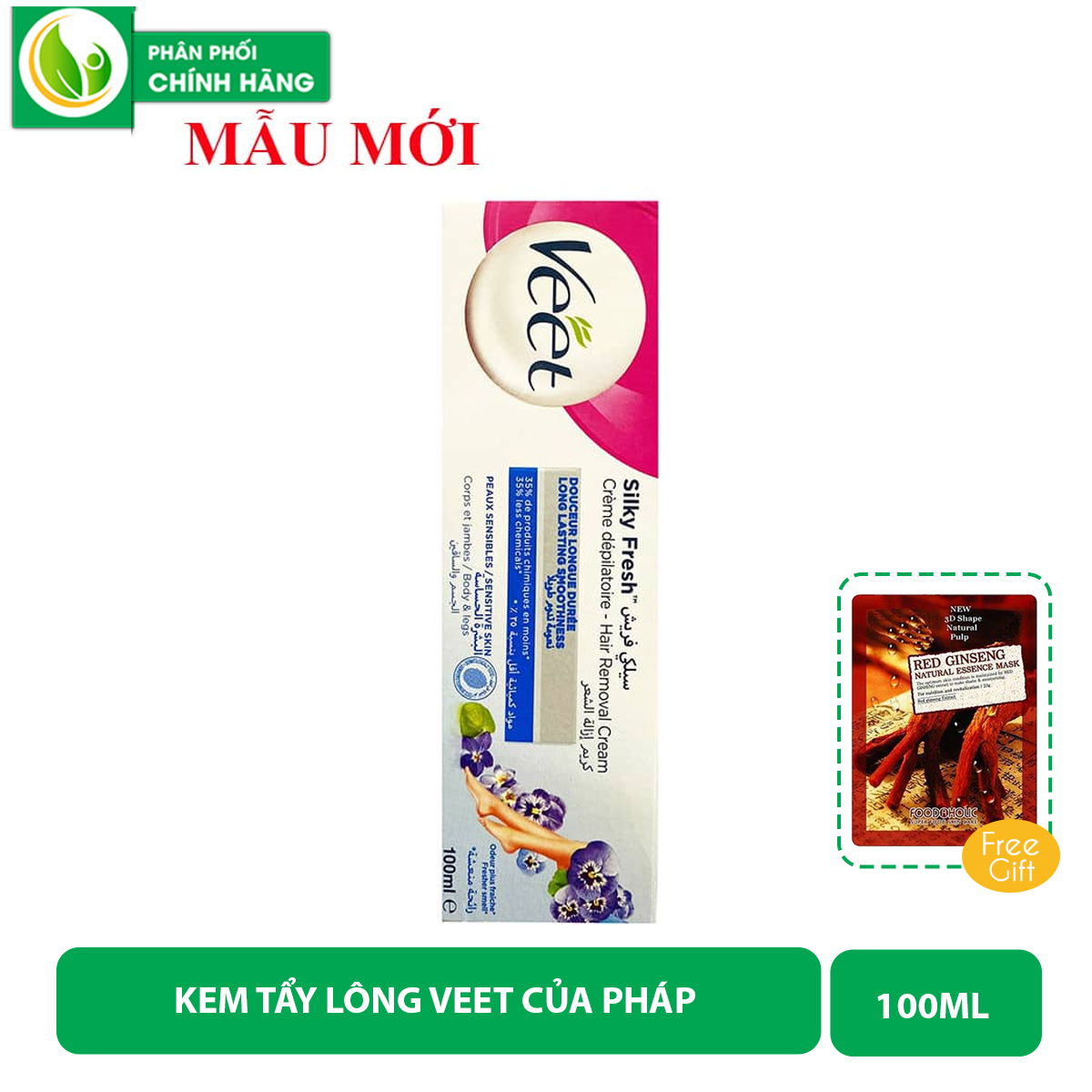 Kem Tẩy Lông Veet Pháp 100ml - Hiệu Quả Nhanh Chóng, Không Gây Đau Rát