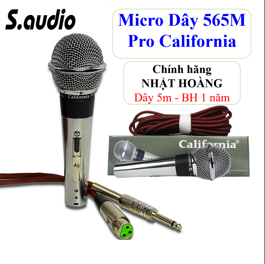 California Pro 565M - Micro Karaoke Có Dây - Âm Thanh Hay , Dễ Hát | Hàng Chính Hãng Nhật Hoàng