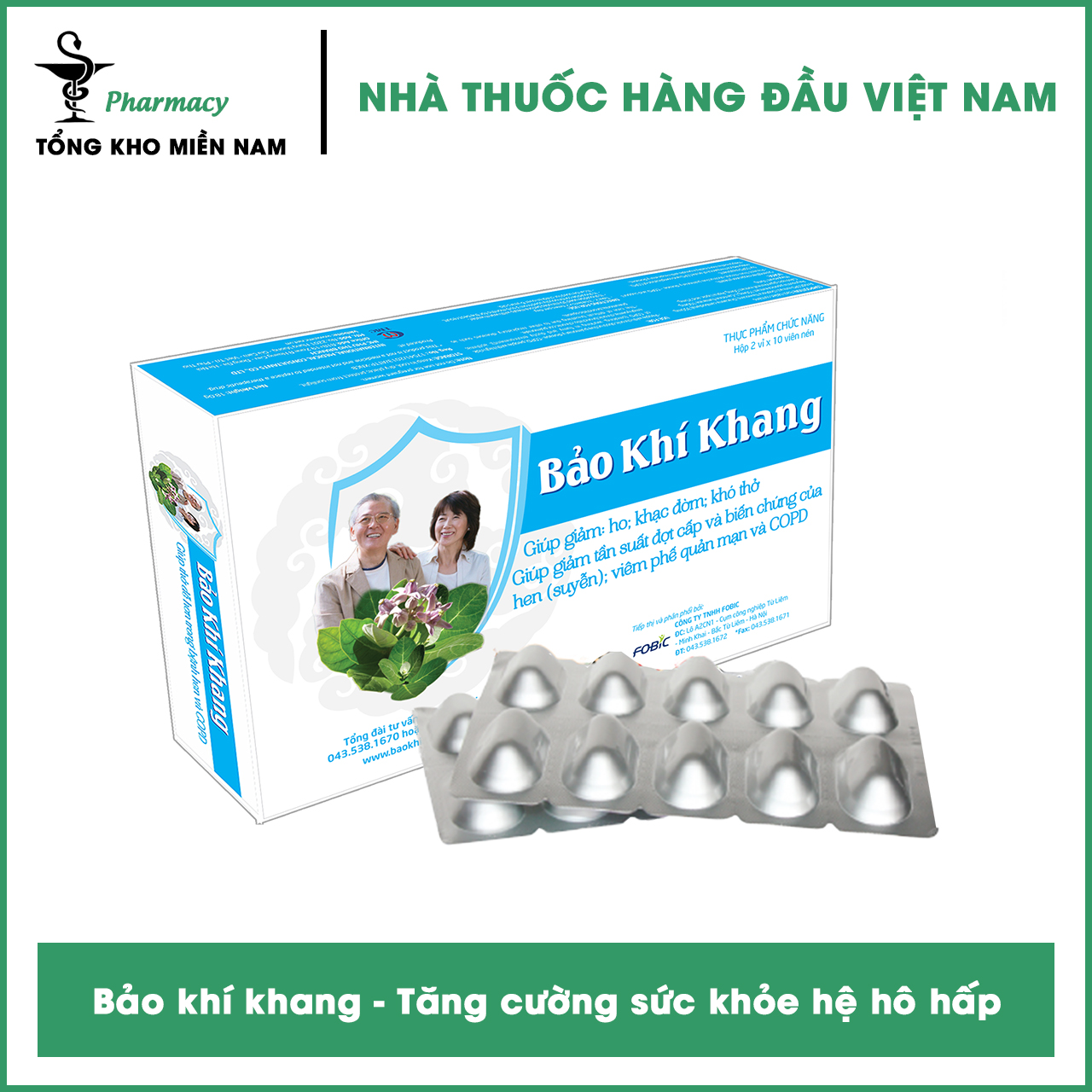 Bảo khí khang Hộp 20 Viên - Tăng cường sức khỏe hệ hô hấp