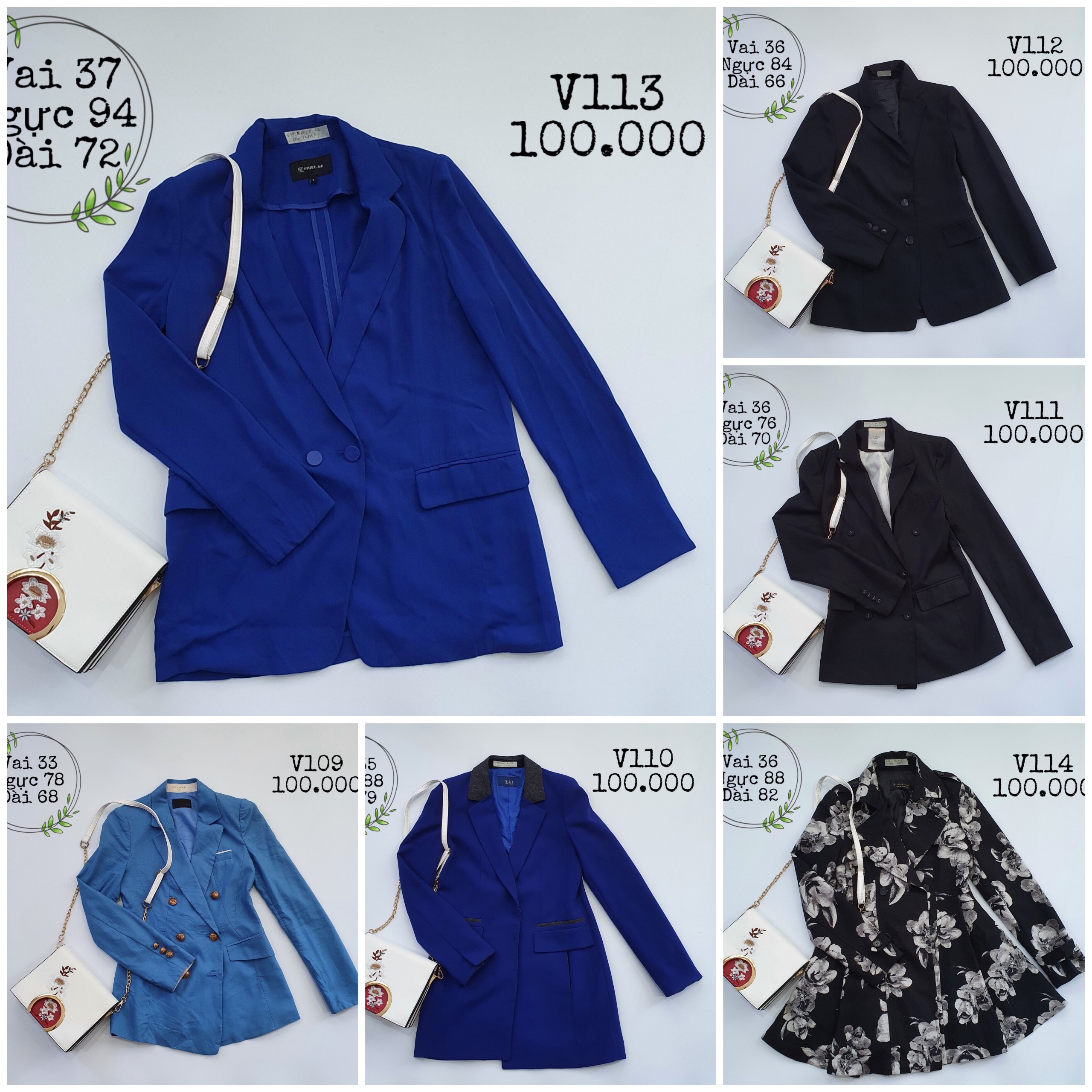 Vest, blazer nữ đồng giá 100k