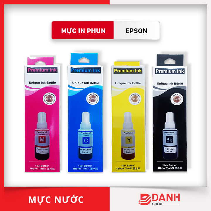(Bộ 4 màu) Mực nước máy in Epson T664 L300 / L310 / L350 / L360 / L1300 / L100 / L120 / L200 / L210 / L565 ... HÀNG NHẬP KHẨU