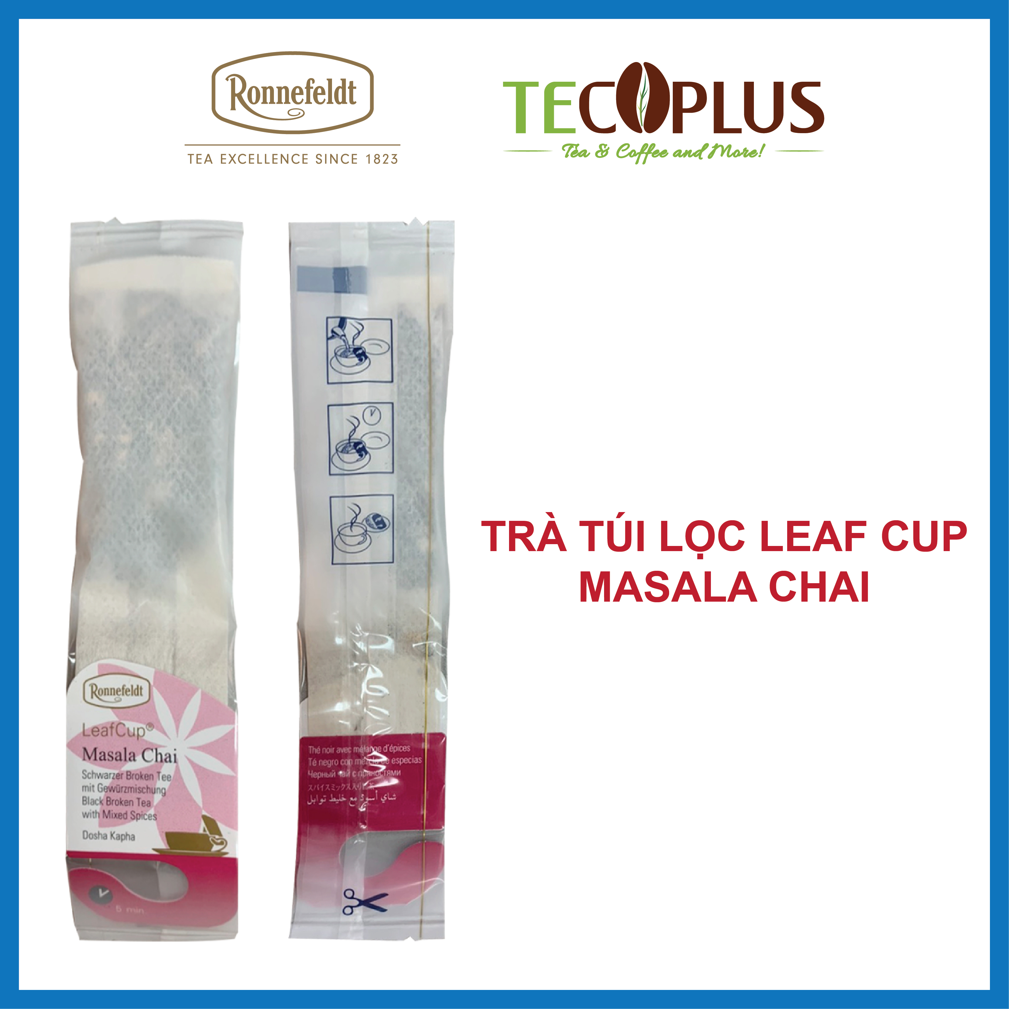 [HCM][HÀNG CHÍNH HÃNG] Trà Túi Lọc Ronnefeldt tea - Leafcup Masala Chai 1 túi 1.5g