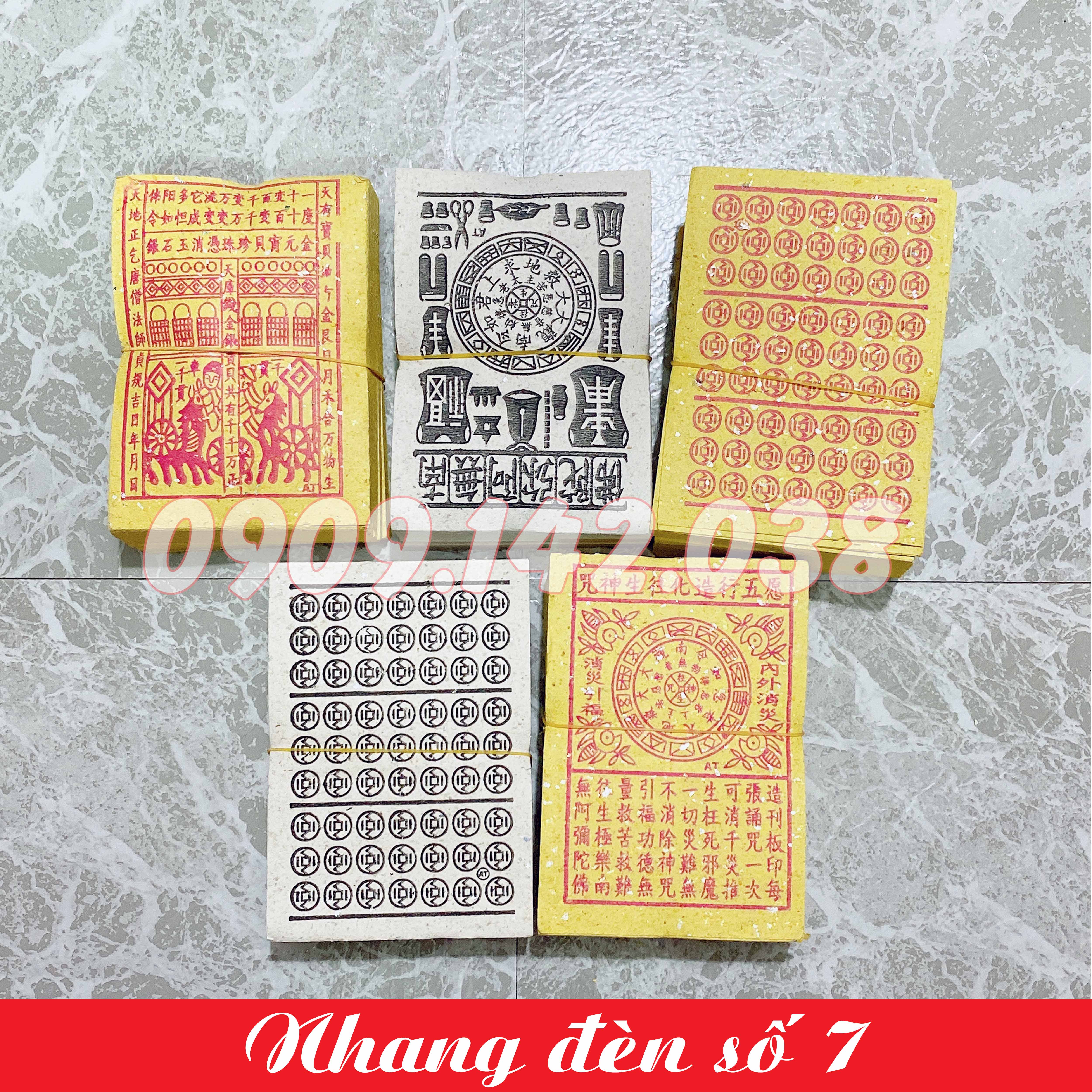 Giấy Tiền vàng mã (Thanh Y, Vãng Sanh, Chuỗi Vàng, Chuỗi Bạc, Thiên Khối)