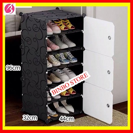 Tủ giày, tủ nhựa để giày, tủ để giày, tủ giày thông minh, tủ để giày dép đa năng, tủ đa năng 3 ô 6 ngăn