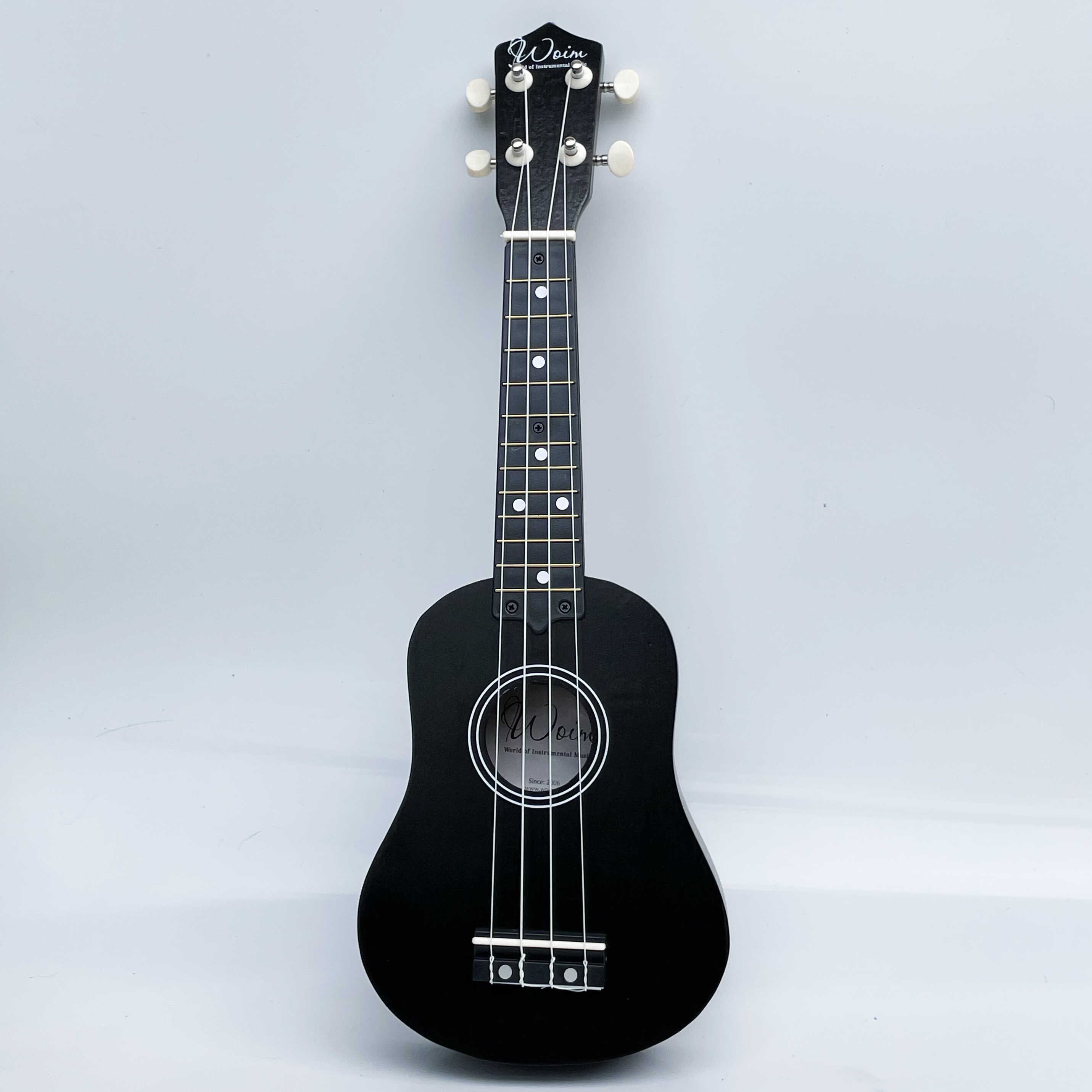 Đàn Ukulele Soprano Màu Trơn Woim Size 21 Full Phụ Kiện