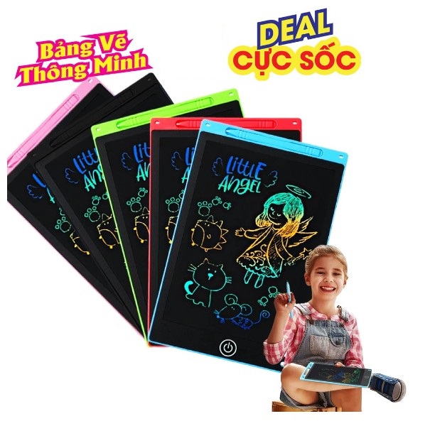 Bảng viết thông minh, bảng vẽ điện tử tự xóa nhiều kích thước cho bé