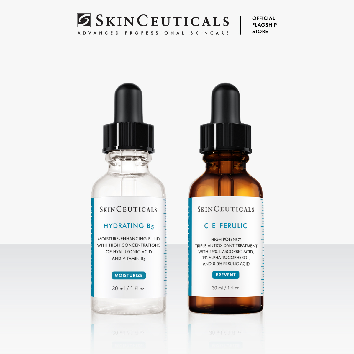 Bộ tinh chất giúp ngăn ngừa oxy hóa & dưỡng ẩm phục hồi da CE Ferulic & Hydrating B5