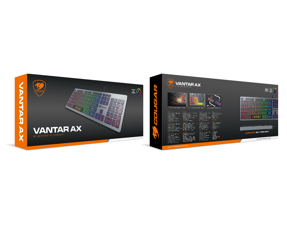 Bàn phím gaming cougar vantar ax scissor gaming keyboard - chính hãng