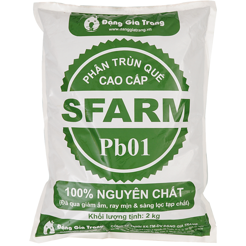 Phân trùn quế SFARM PB01 - Túi 2kg (PSF-001-02KG)