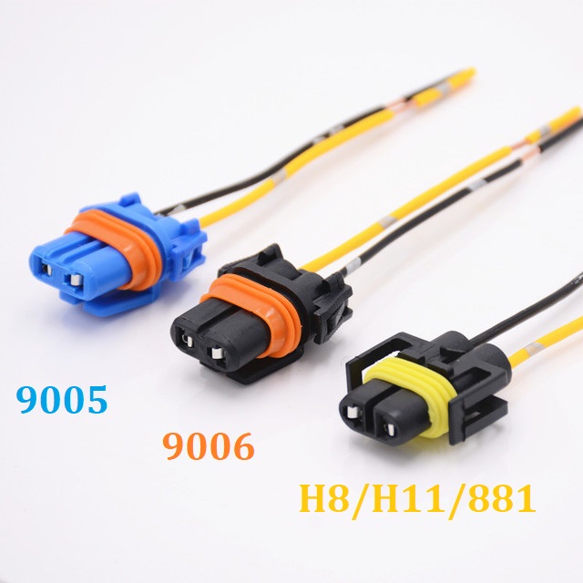 Chuôi Đèn/ Chấu Đèn Pha Các Loại 9005 9006 H8/H11/881 - Cổng Kết Nối/ Đầu Nối Dài Chân Đèn Cho Xe Ôtô