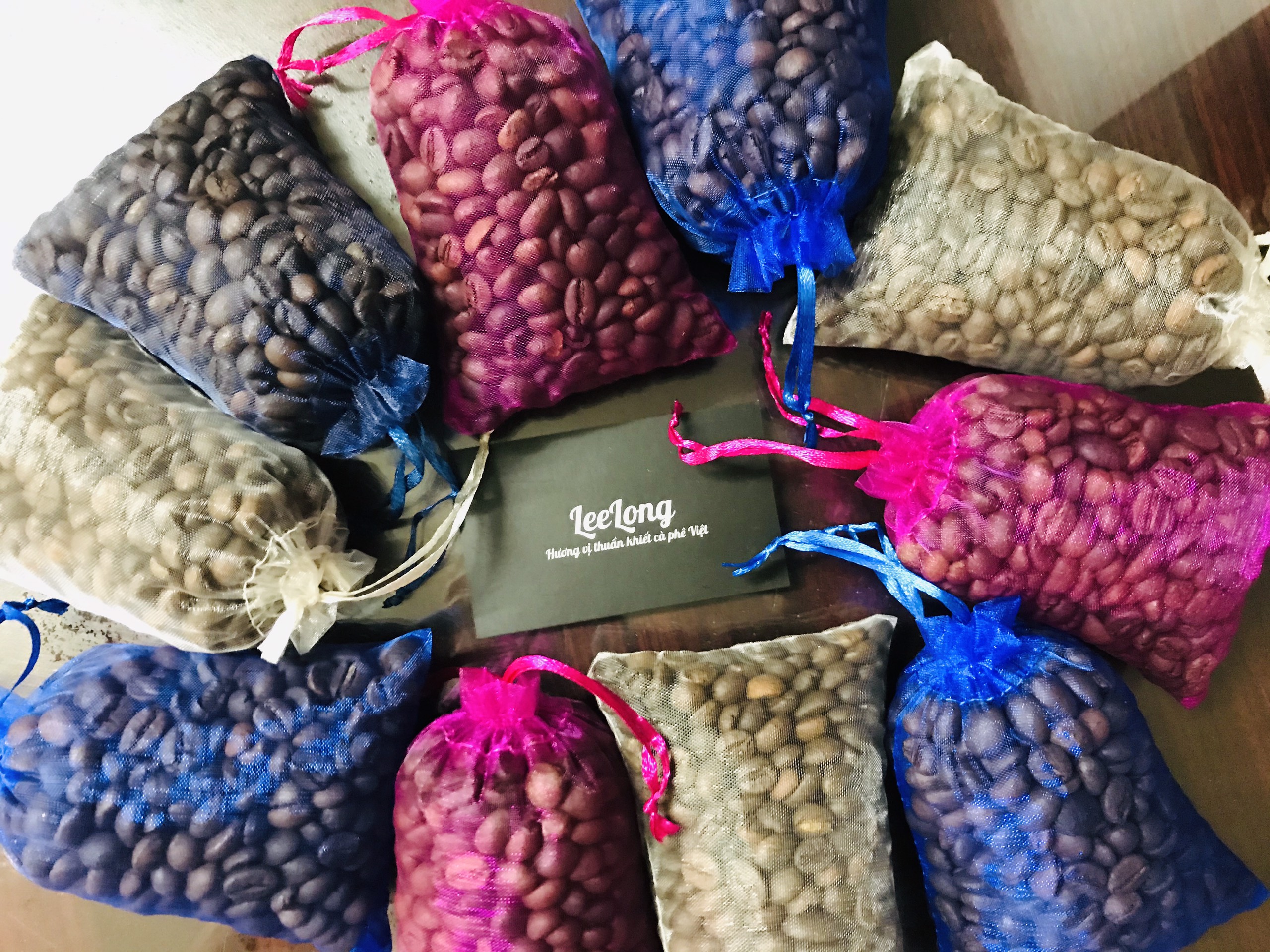 COMBO 10 TÚI THƠM CÀ PHÊ HẠT RANG (100G x 10)