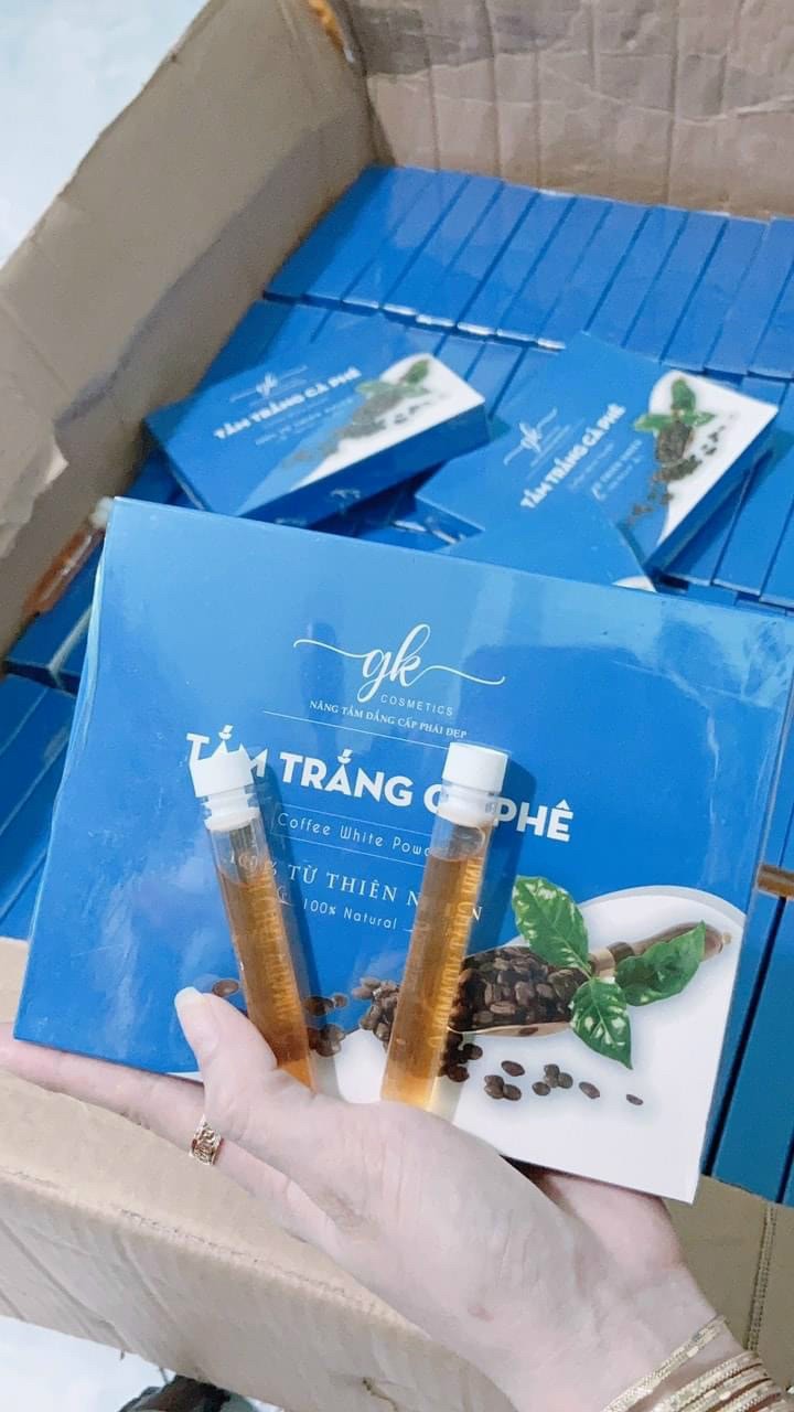 Tắm Trắng Cafe cao cấp collagen x3 giáng kiều < mẫu mới > tặng vitamin c