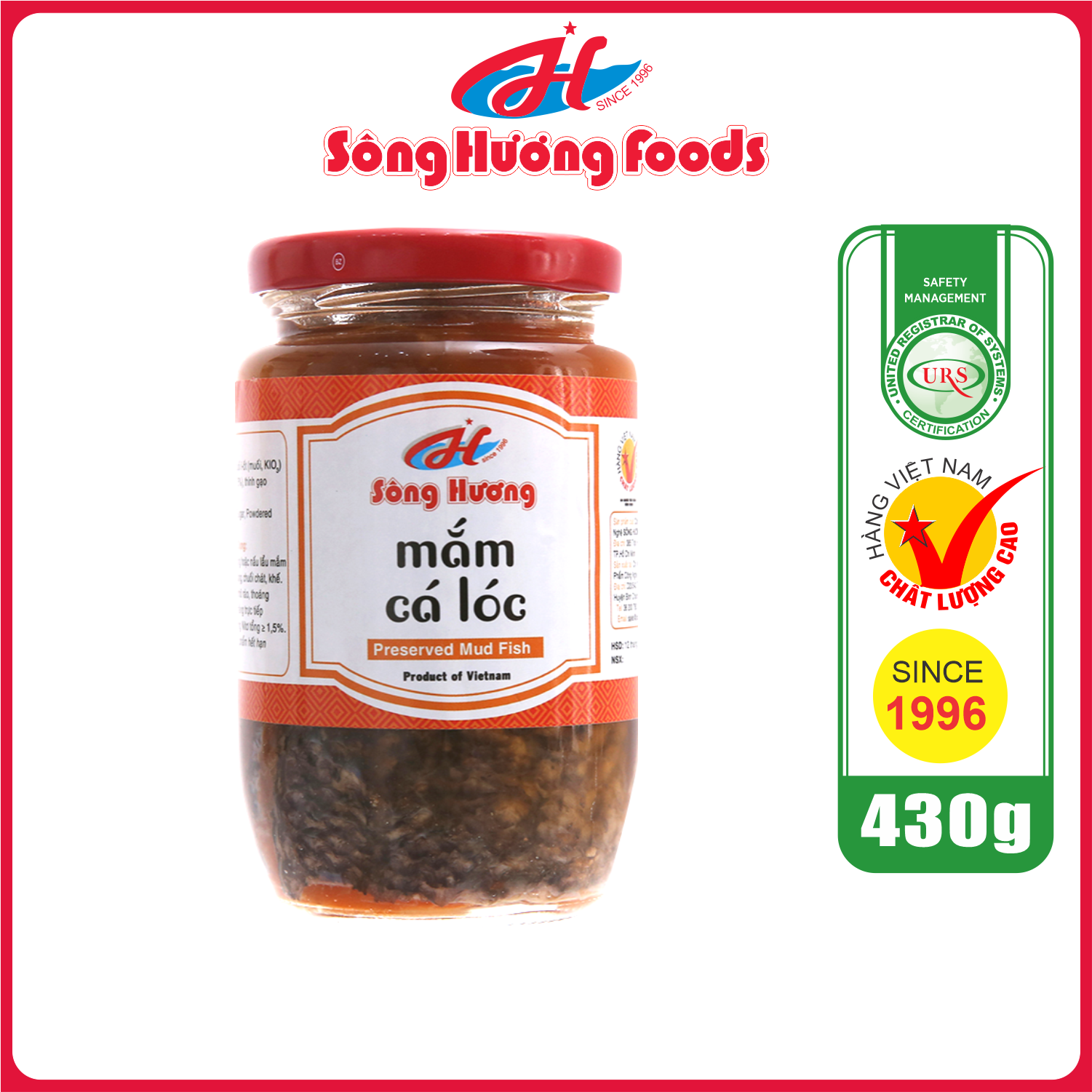 Mắm Cá Lóc Sông Hương Foods Hũ 430g - Nấu lẩu mắm , Chưng trứng , mắm chưng, bún
