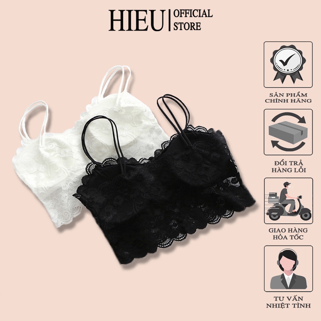 Áo bra nữ 2 dây ren hoa cúc mềm mịn - áo lót bra ôm ngực cực sinh Hieu Store24h - 339
