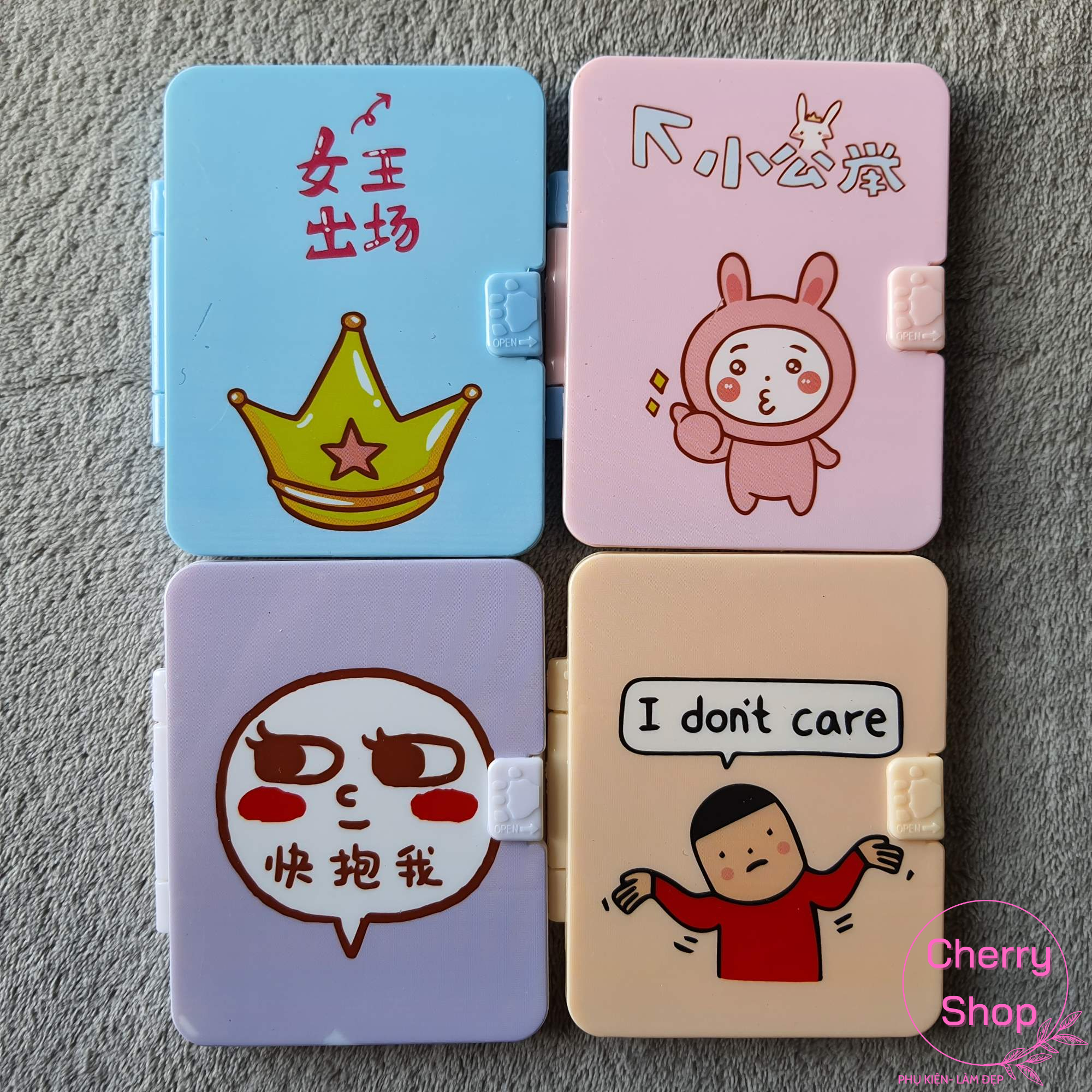 Bộ gương lược cầm tay mini dễ thương nhiều mẫu đa dạng