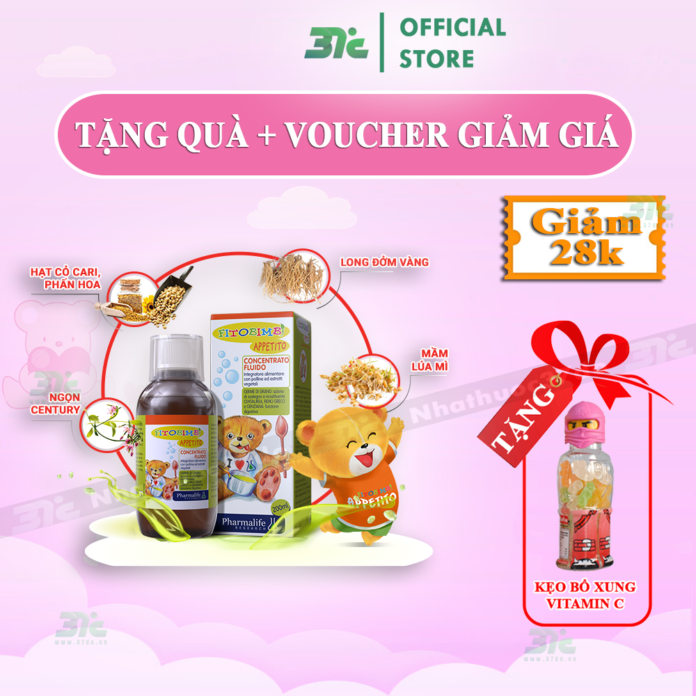 Fitobimbi Appetito - siro ăn ngon, giảm biếng ăn cho bé, giúp bé hấp thu dinh dưỡng hiệu quả (Chai 200ml)