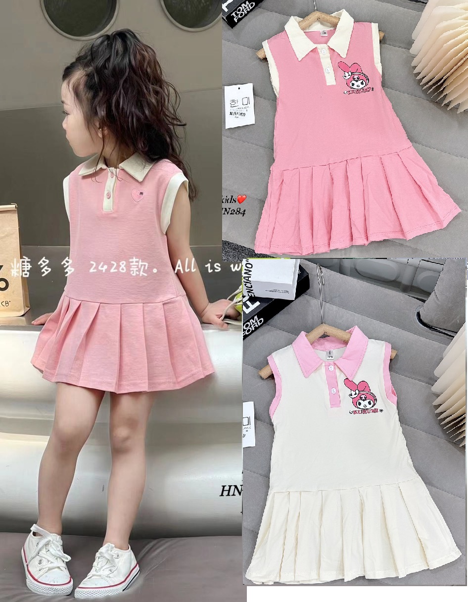 Váy Kuromi cho bé gái 13-35kg size đại Set váy học sinh cho bé gái dễ thương, váy đầm bé gái diện hè