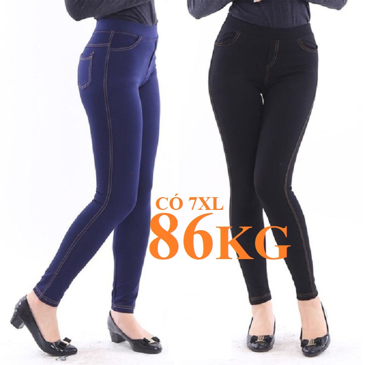 QUẦN LEGGING DÀI GIẢ JEANS Hải Ngân Có Big Size