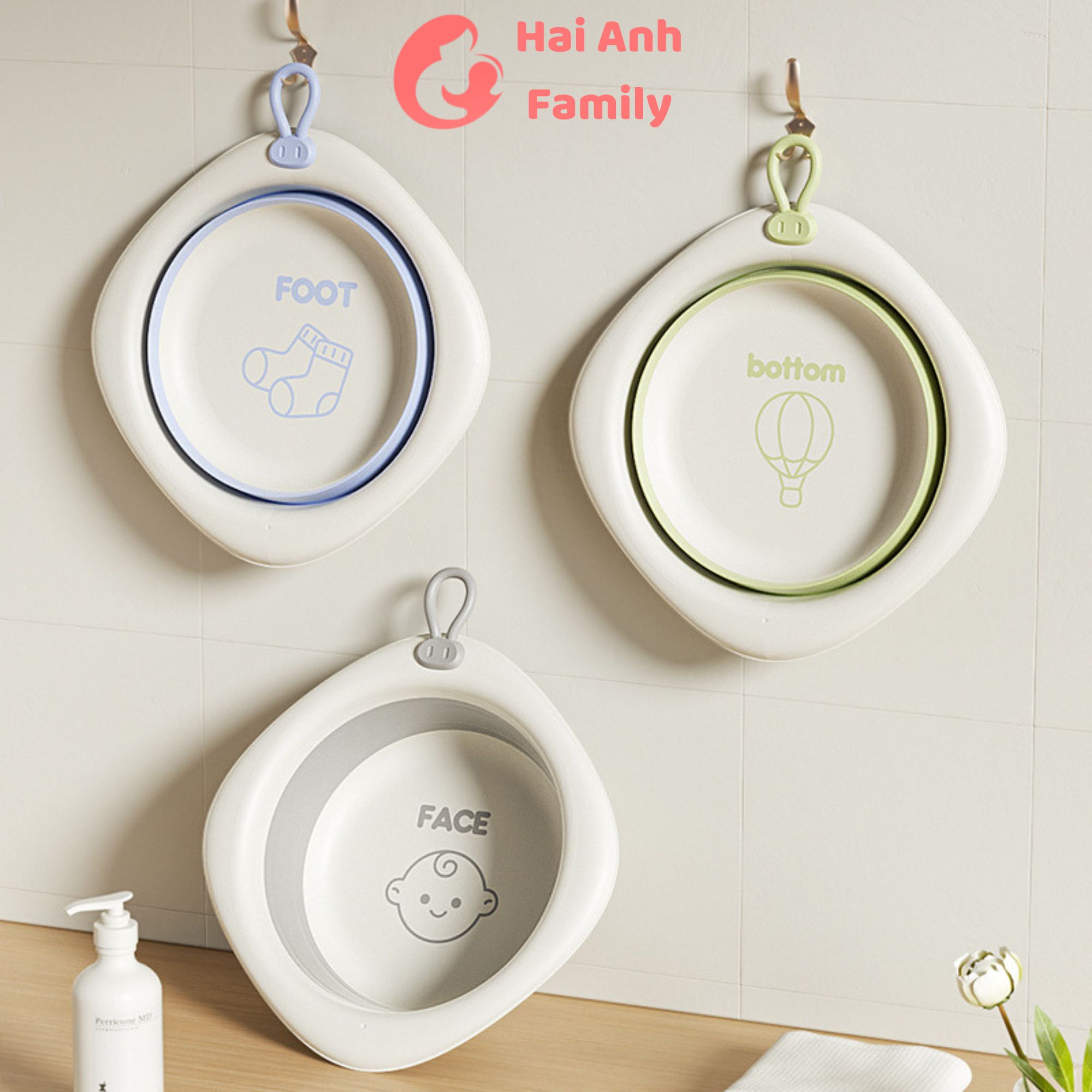 Chậu rửa mặt gấp gọn cho bé đồ sơ sinh cao cấp siêu tiện lợi