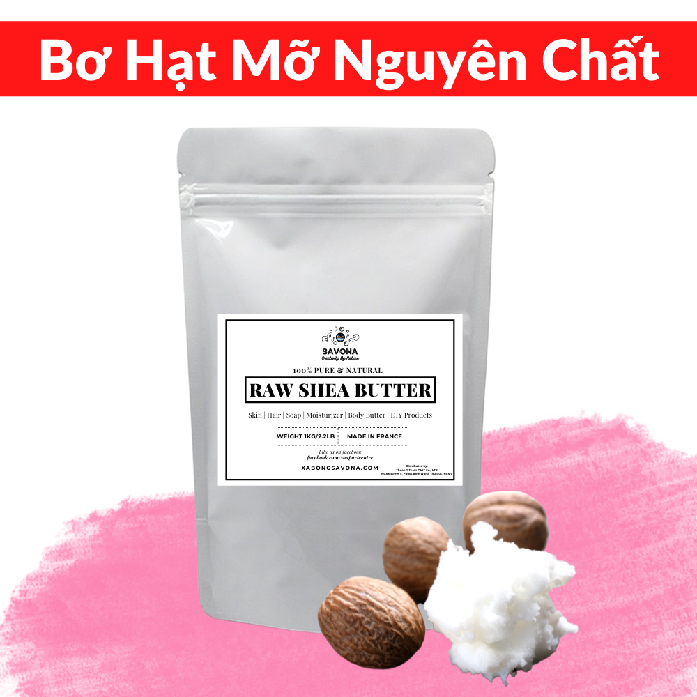 Bơ shea nguyên chất _nguyên liệu làm xà phòng, nguyên liệu làm son savona - bơ shea tinh chế - refined shea butter savonna