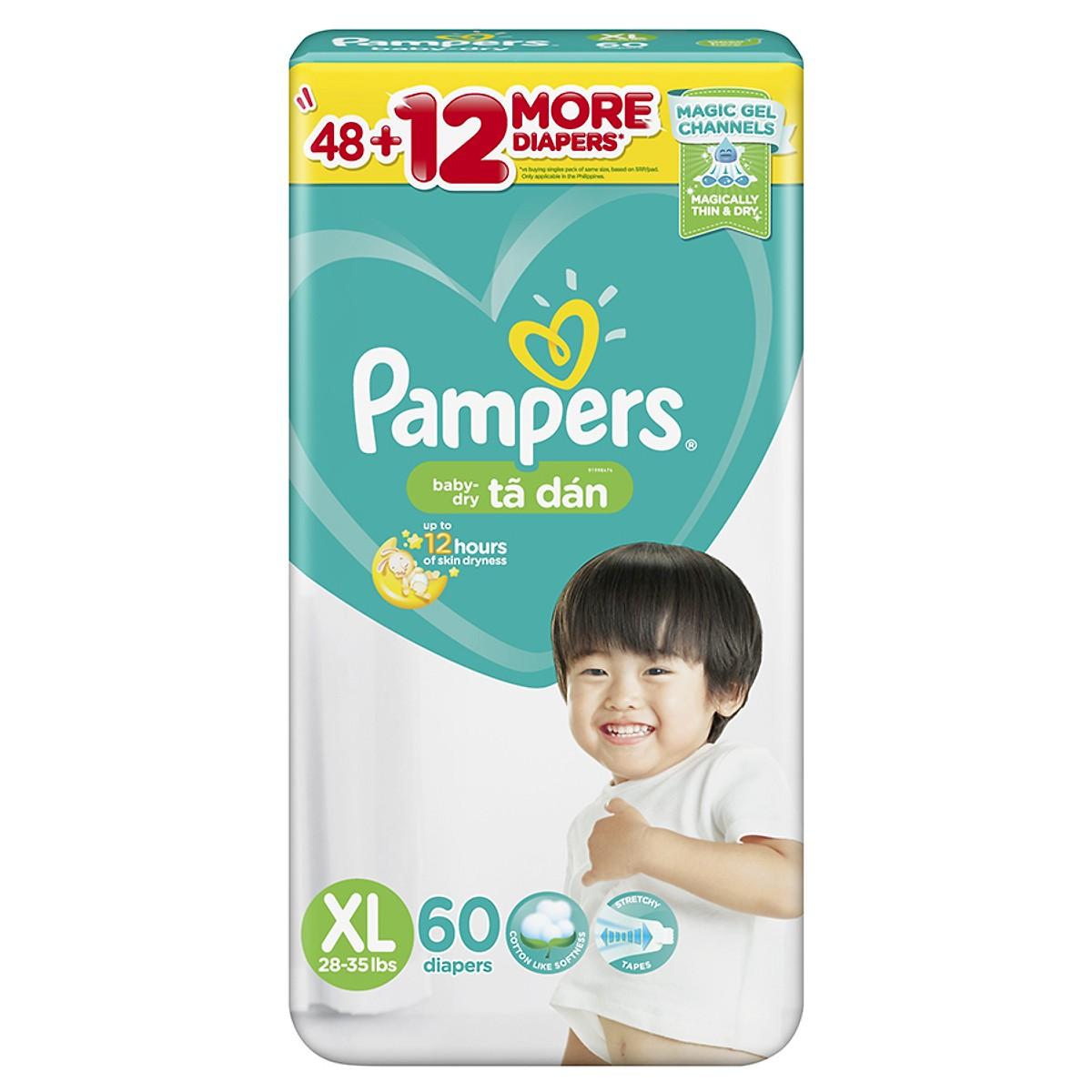 Tã bỉm dán Pampers Philippines XL60