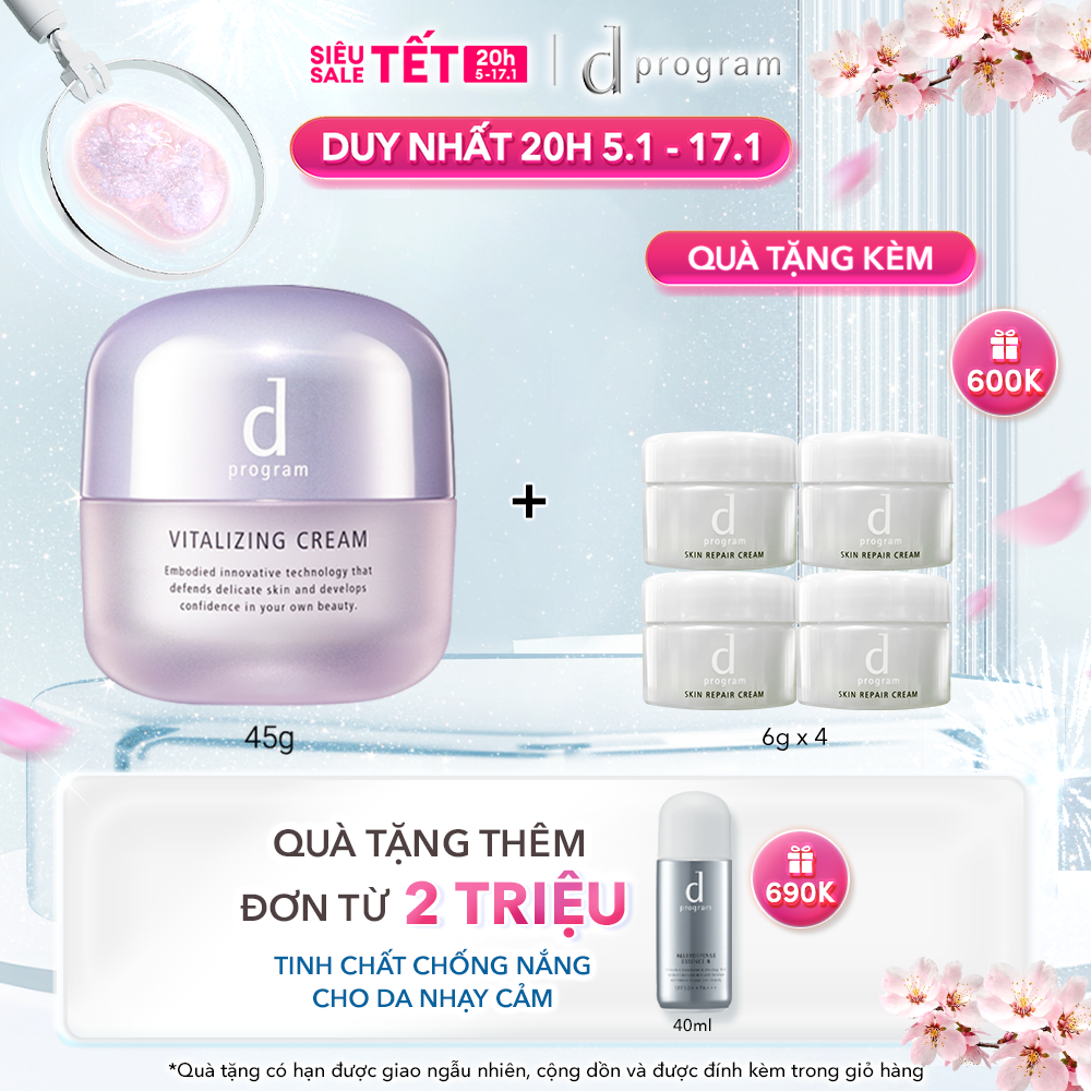 Kem dưỡng da ngăn ngừa lão hóa Vitalizing Cream dProgram 45g