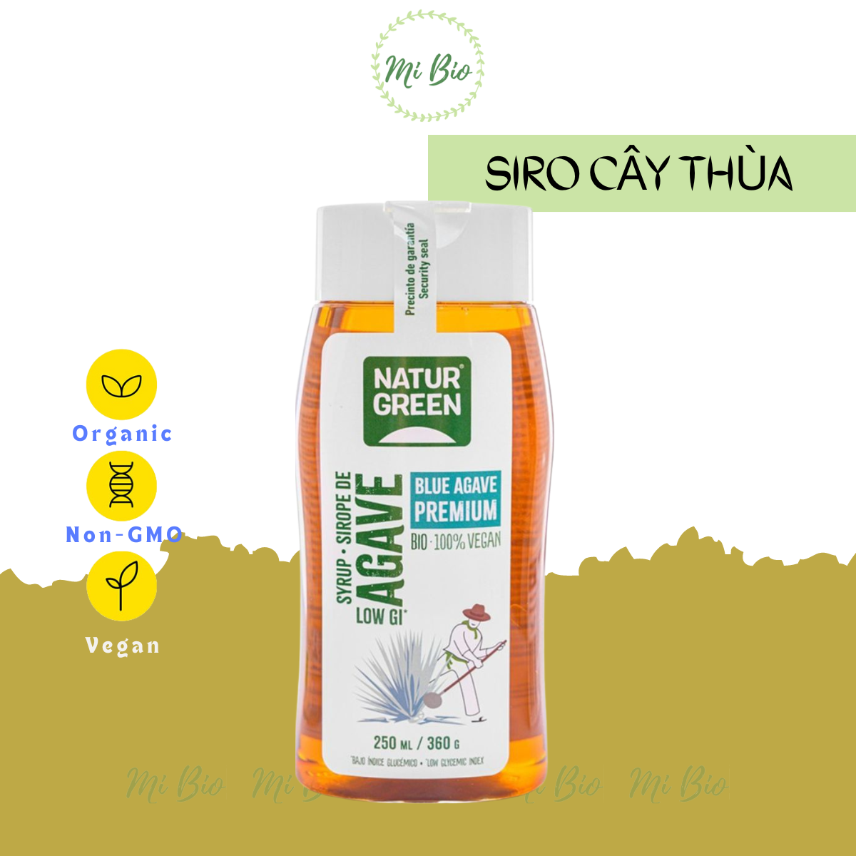 Si rô cây thùa hữu cơ 280ml - NaturGreen