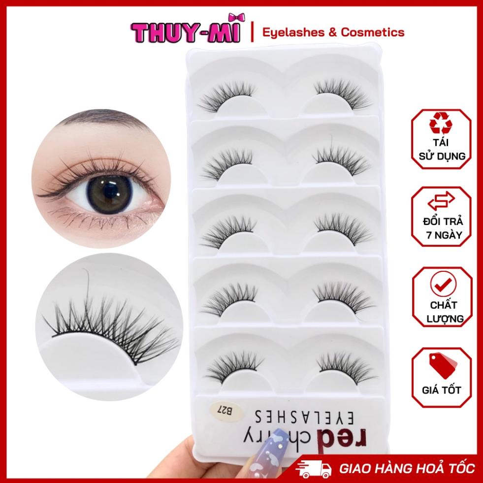 Mi giả gắn đuôi cao cấp siêu tây Redcherry