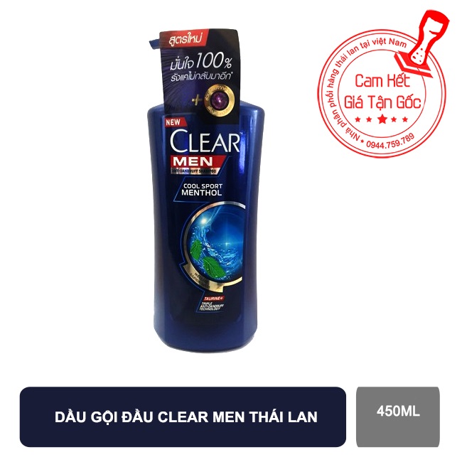01 chai Dầu gội đầu Clear Men thái lan 400ml