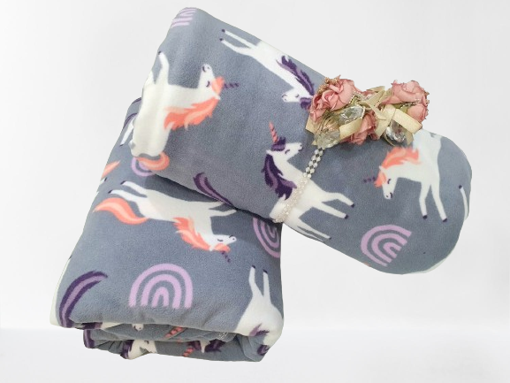 Mền nỉ cotton Thái NGỰA màu đẹp dịu văn phòng, đi xe