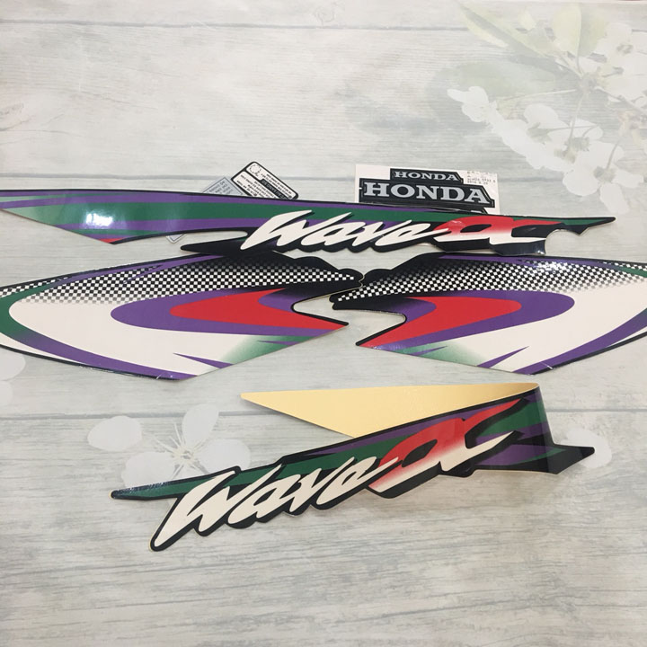 Tem dán xe máy Wave alpha - tem zin wave alpha 2002