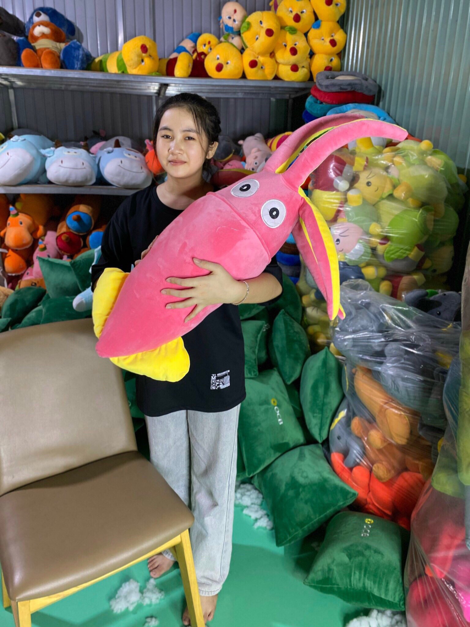 Thú nhồi bông mực ống dễ thương