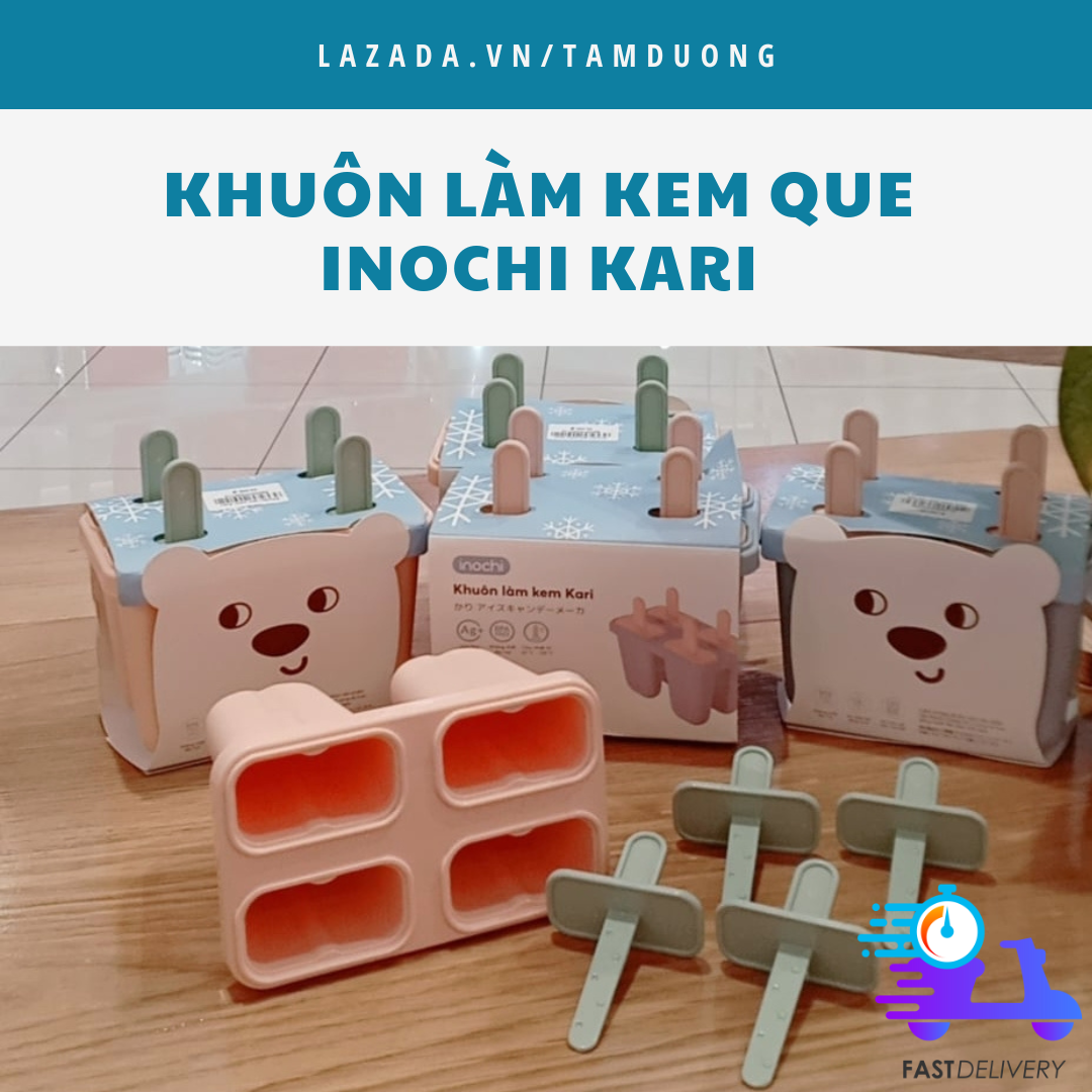 Khuôn làm kem Inochi Kari (giao màu ngẫu nhiên) [HCM-Giao hoả tốc 2h]