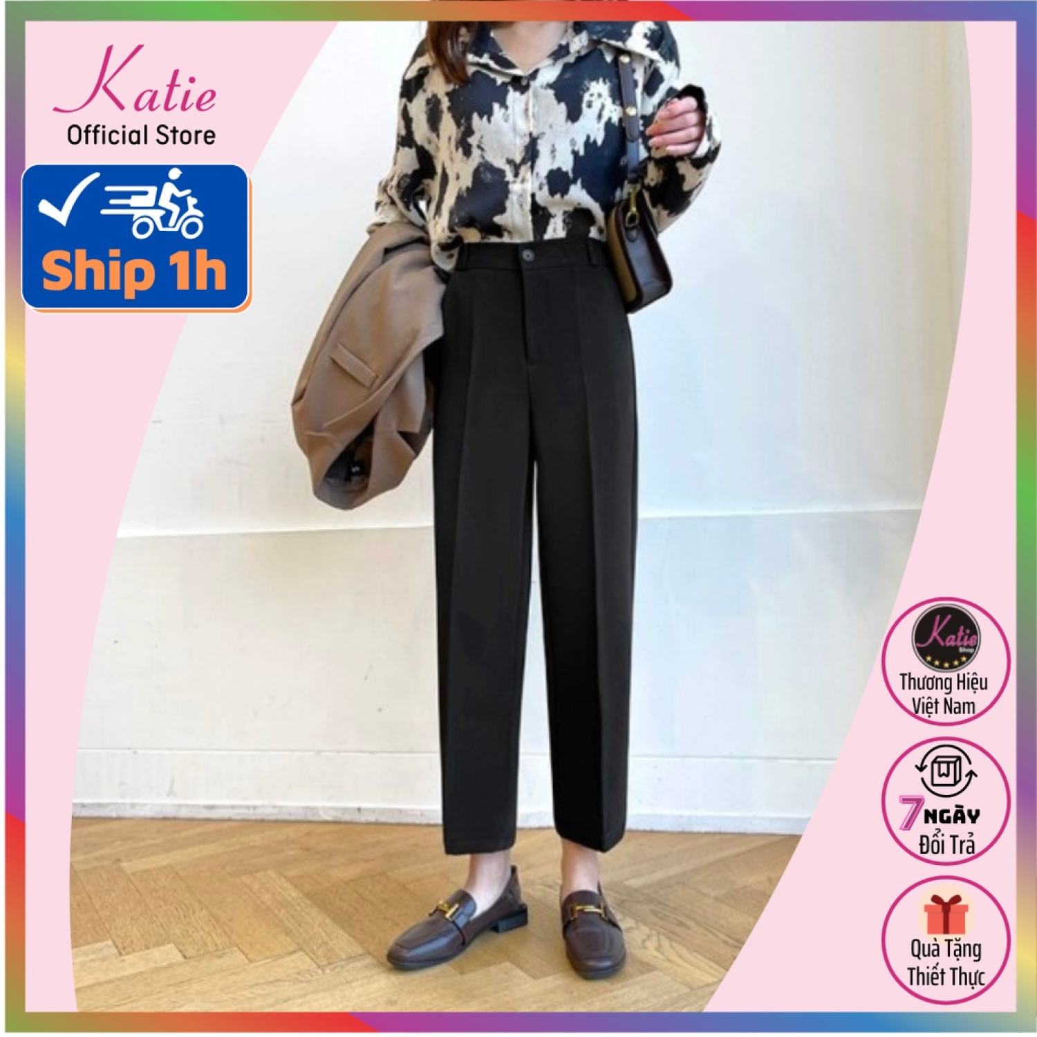 Quần tây beggy nữ katie kiểu quần baggy nữ công sở phù hợp đi làm và đi chơi quần tây công sở baggy