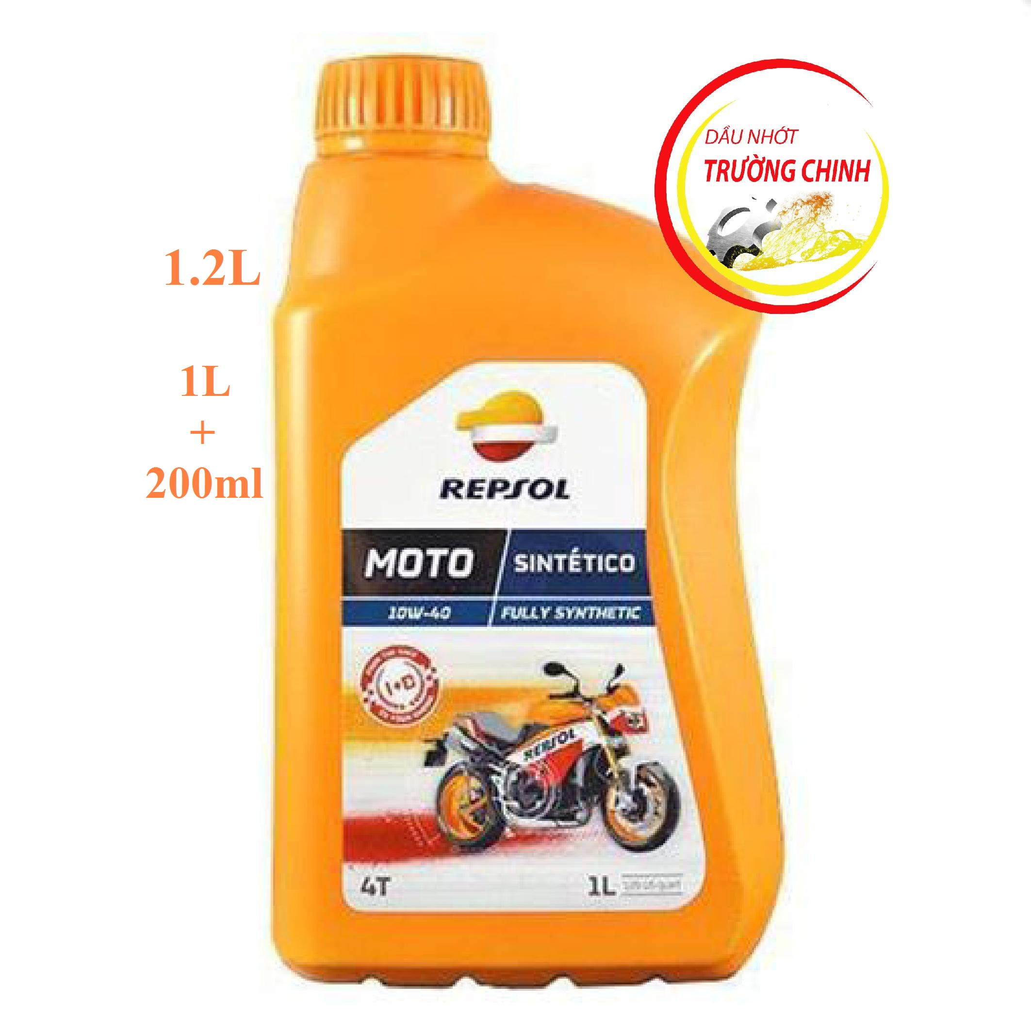 [HCM]Nhớt Repsol Moto Sintetico 4T 10W40 1.2L dành cho xe số mẫu mới có seal