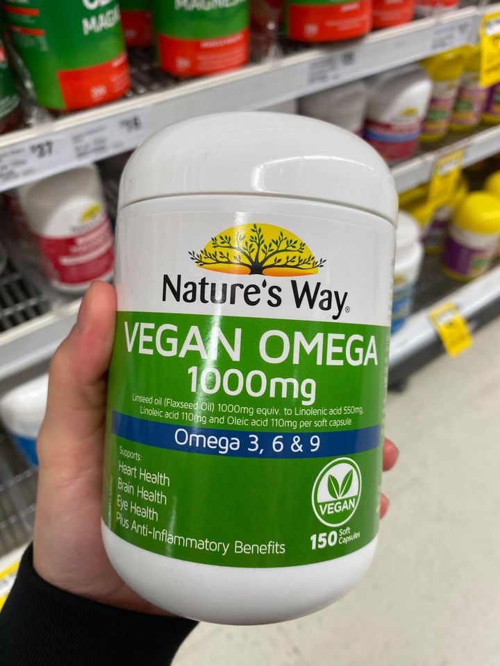 Natures Way Vegan Omega 1000mg 150 VIÊN Omega 3,6,9 từ nguồn thực vật