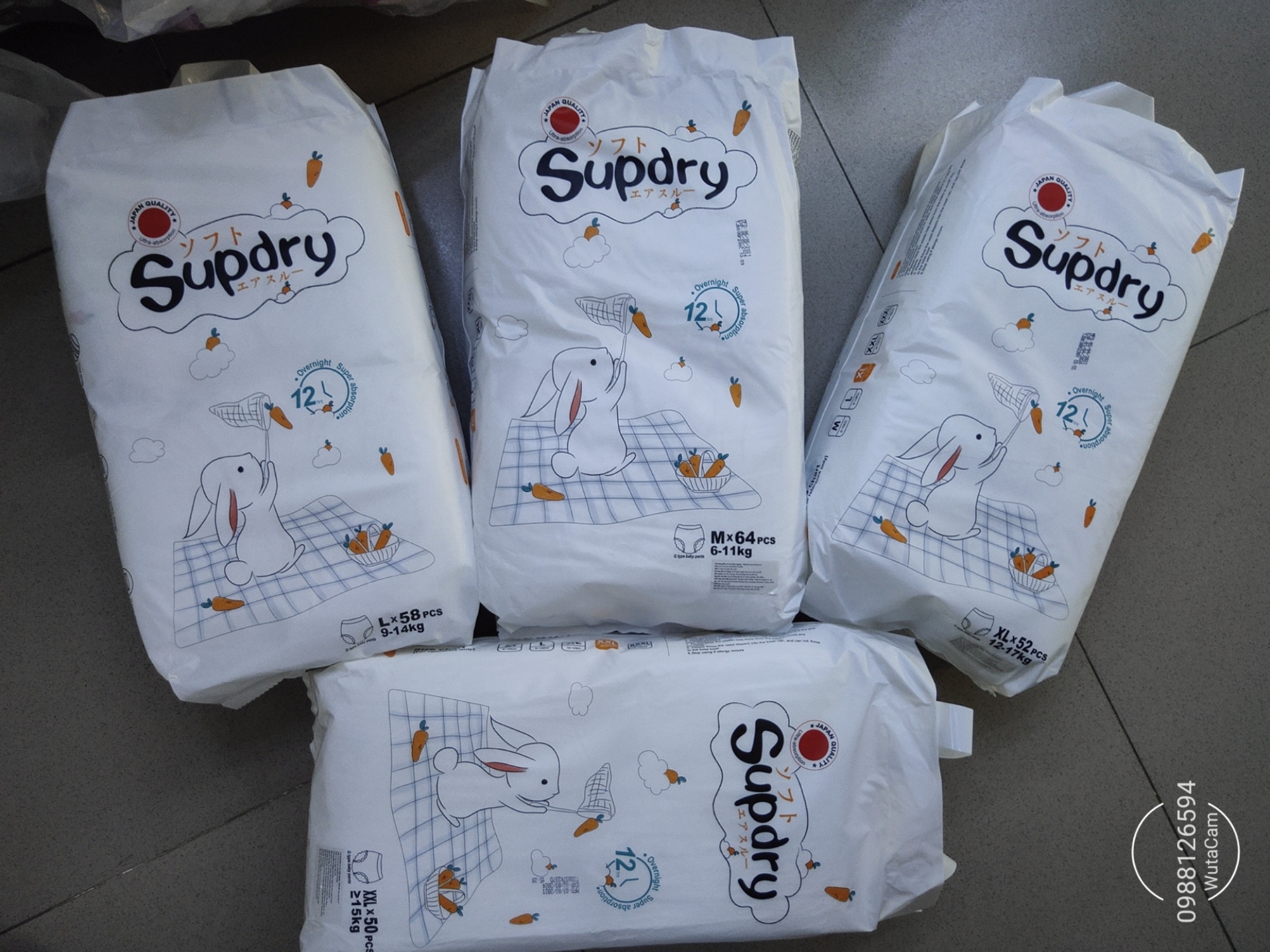 Bỉm quần supdry m64/l58/xl52/xxl50 bỉm chính hãng nội địa trung
